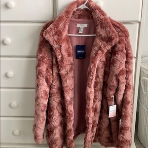 Pink furry coat